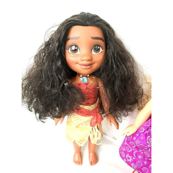 Lot (3) My First Disney Princess Doll Belle Moana Rapunzel Dolls *READ* Jakks - Picture 3 of 14